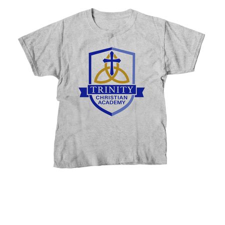 TCA color logo, a Sport Grey Youth Unisex Tee