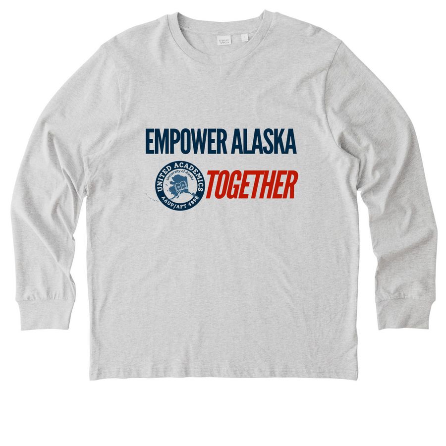 Empower Alaska Together, a Cool Heather Grey Stanley/Stella Unisex Creator 2.0 Long Sleeve Tee