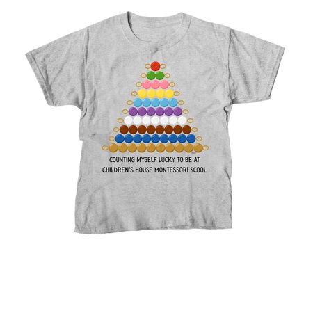 Youth & Adult Montessori Math Beads&nbsp;, a Sport Grey Youth Unisex Tee