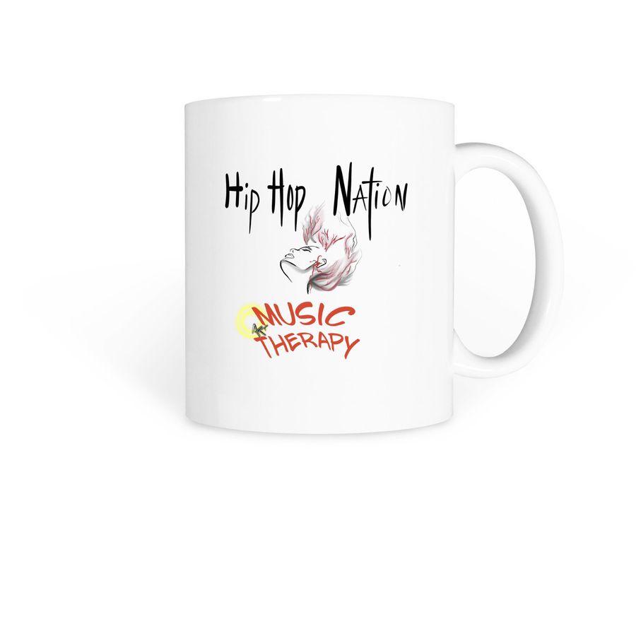 Music+Art=Therapy, a White Coffee Mug