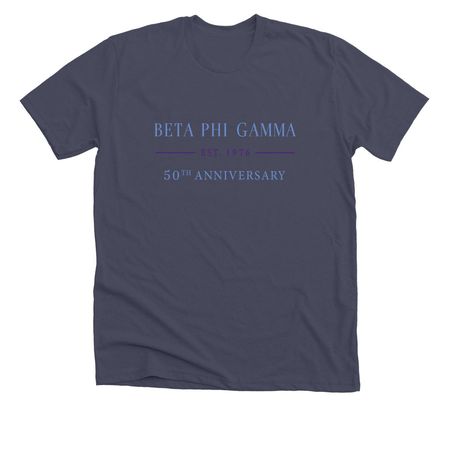FIRST-FOREVER-FIFTY, a Heather Midnight Navy Premium Unisex Tee
