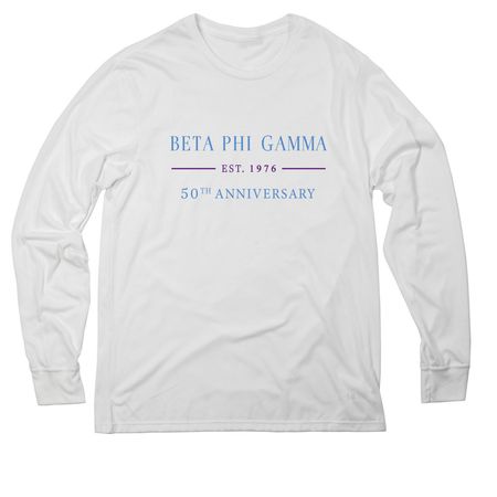 FIRST-FOREVER-FIFTY, a Bright White Allmade Eco Triblend Long Sleeve Tee