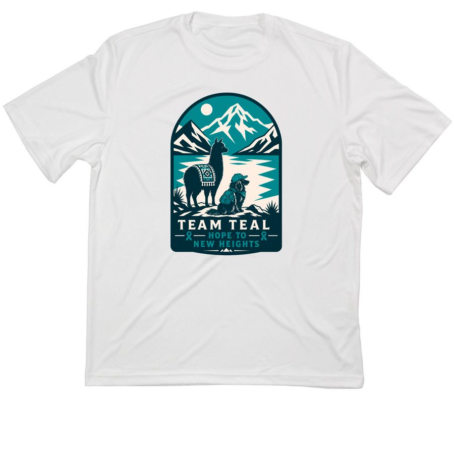 NOCC Team Teal Peru Trek 2026, a White Classic Performance Tee