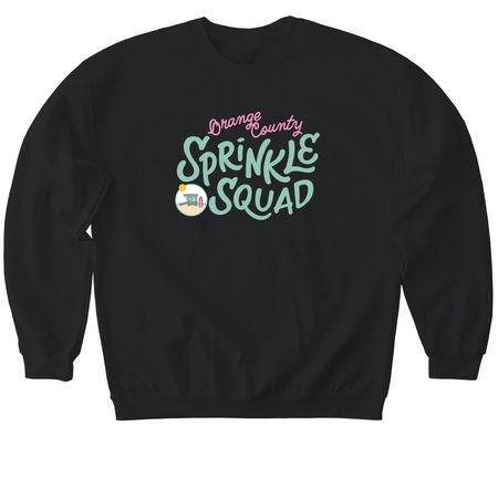 OC Sprinkle Squad, a Black Softstyle Crewneck Sweatshirt