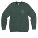 Yoga Shack Sweatshirts, a Heather Forest Premium Raglan Crewneck Sweatshirt