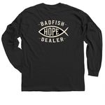 BadFish Hope Dealer, a Black Classic Long Sleeve Tee (back-view)