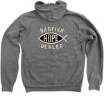 BadFish Hope Dealer, a Deep Heather Zip Up Hoodie (back-view)