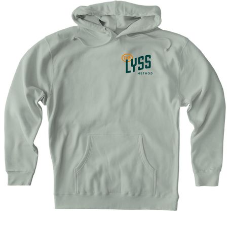 TLM ORIGINAL LOGO, a Dusty Sage Heavyweight Pullover Hoodie