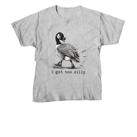 i got too silly., a Sport Grey Youth Unisex Tee