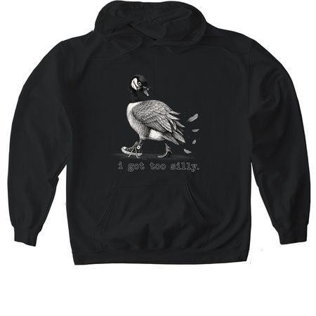 i got too silly., a Black Gildan Softstyle Pullover Hoodie