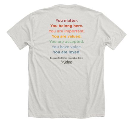 You matter., a Heather Cement Premium Unisex Tee (back-view)