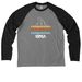 Compassion. Community. Companion., a Deep Black/ Aluminum Grey Allmade Eco Triblend Colorblock Raglan Long Sleeve Tee