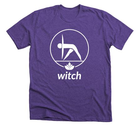 A Discovery of Yoga:&nbsp; WITCH, a Heather Team Purple Premium Unisex Tee