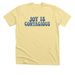 Joy is Contagious, a Heather French Vanilla Premium Unisex Tee