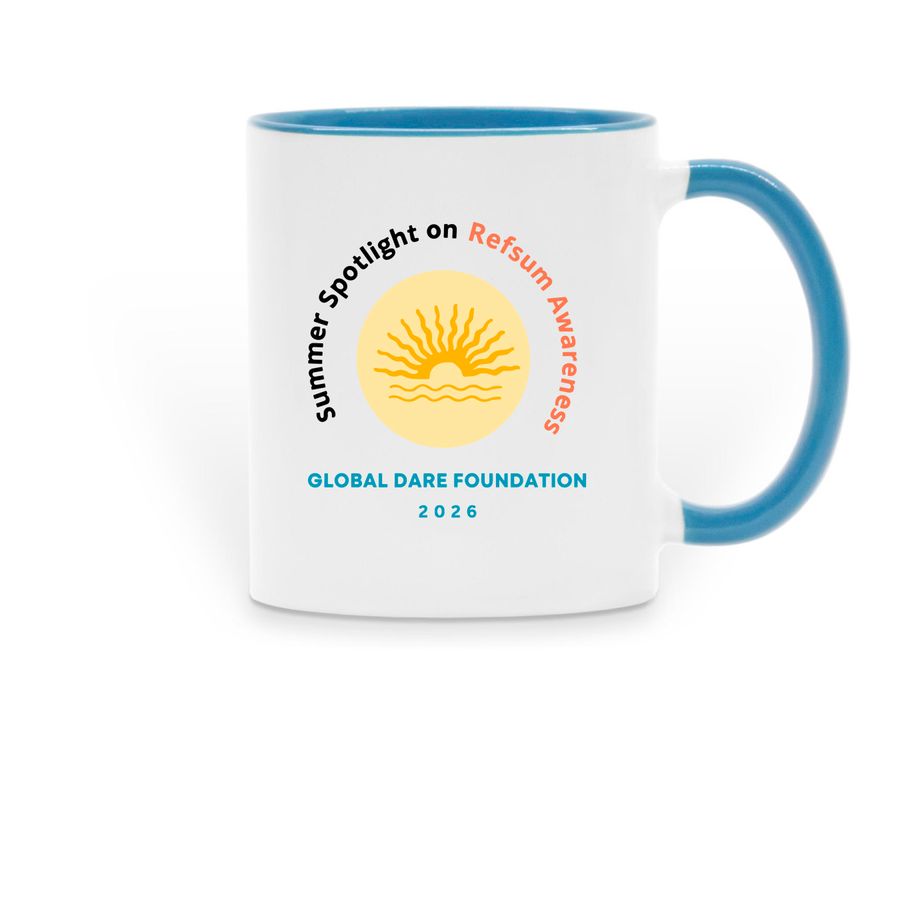 Summer Spotlight Coffee Mugs, a Light Blue Two-Tone Ceramic Mug