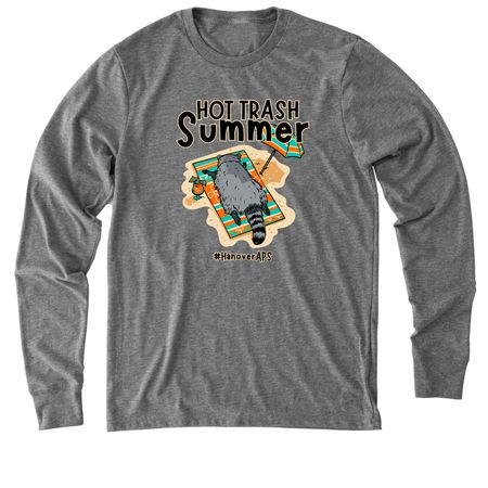 Summer Trashed Panda, a Aluminum Grey Allmade Eco Triblend Long Sleeve Tee