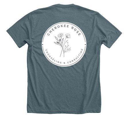 It's Ok to Not be ok, a Heather Slate Premium Unisex Tee (back-view)