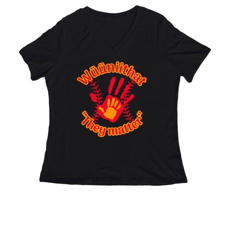 W??niithat Fundraiser, a Black Women's Relaxed V-Neck Tee