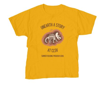 Unearth a Story, a Gold Youth Unisex Tee