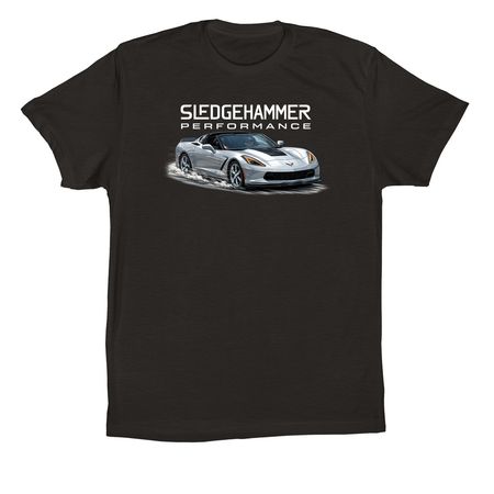Silver C7, a Black Premium Cotton Tee
