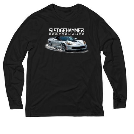 Silver C7, a Deep Black Allmade Eco Triblend Long Sleeve Tee