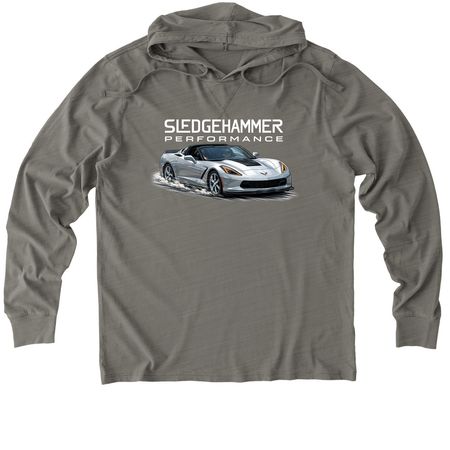 Silver C7, a Driftwood Grey Allmade Organic Cotton Mineral Dye Hoodie Tee