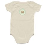 Baby Massage Era Onesie, a Natural Infant Onesie (back-view)