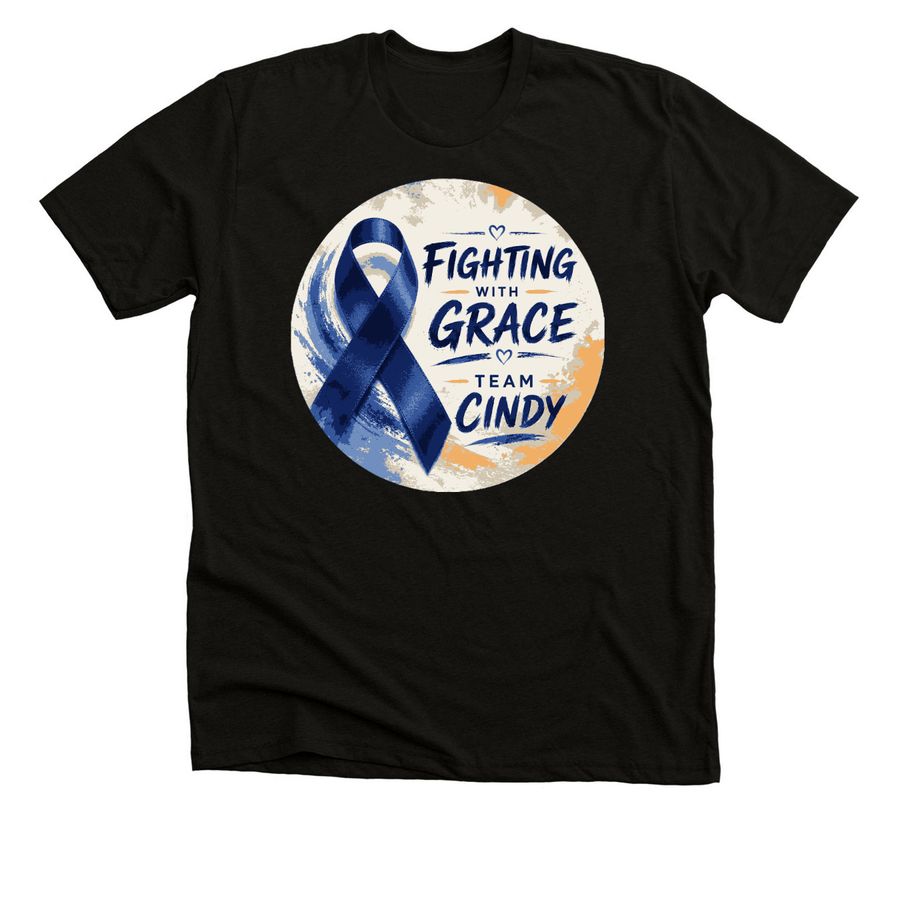 Team Cindy: Fighting With Grace, a Black Heather Premium Unisex Tee