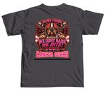 cancer sucks&nbsp;, a Graphite Comfort Colors Unisex Tee (back-view)