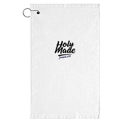 Holy Made Golf Towel, a White Golf Towel