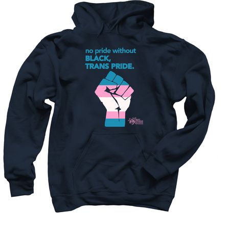Black Trans Pride Hoodie, a Navy Pullover Hoodie