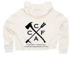 2026 CCFA design, a Bone Women?s Lightweight Cropped Hoodie (back-view)