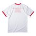 Stranger Sings! Cast Shirt, a White/ Red Cotton Ringer Tee (back-view)