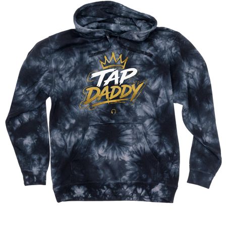 Tap Daddy&nbsp;, a Black Tie Dyed Pullover Hoodie