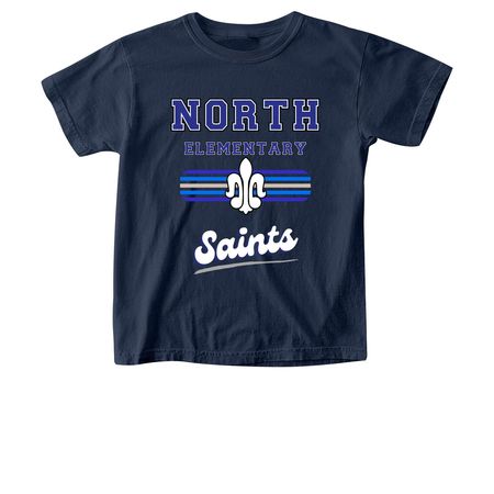 North Elementary School?s Shirt Fundraiser, a True Navy Comfort Colors Youth Tee