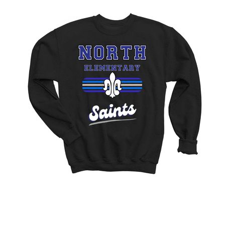 North Elementary School?s Shirt Fundraiser, a Black Youth Crewneck Sweatshirt