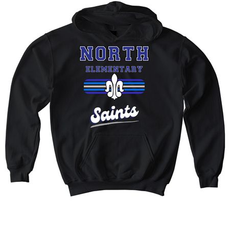 North Elementary School?s Shirt Fundraiser, a Black Softstyle Youth Pullover Hoodie