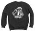 HEALING KNOWS NO BORDERS, a Black Crewneck Sweatshirt (back-view)