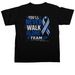 Together for #TeamJP, a Black Comfort Colors Unisex Tee (back-view)