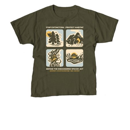 Habitat hero!, a Military Green Youth Unisex Tee