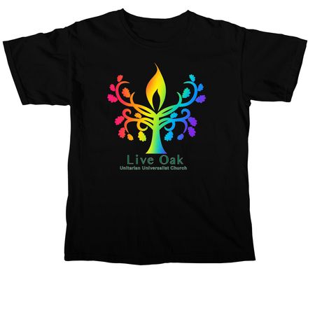 Rainbow Live Oak UU, a Black Comfort Colors Unisex Tee