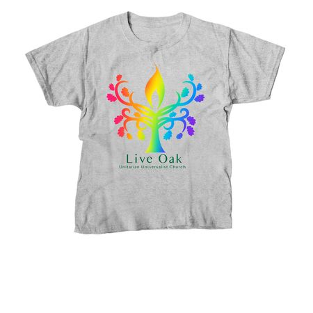 Rainbow Live Oak UU, a Sport Grey Youth Unisex Tee