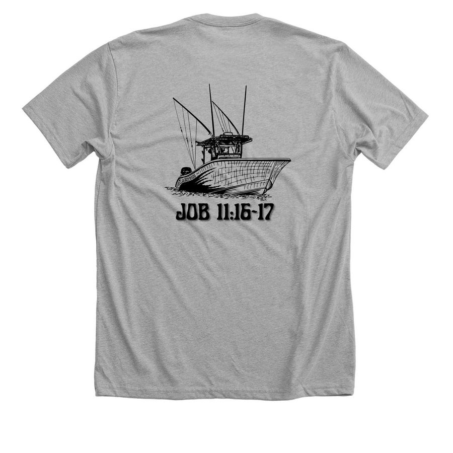 Journey to Baby G, a Athletic Heather Premium Unisex Tee (back-view)