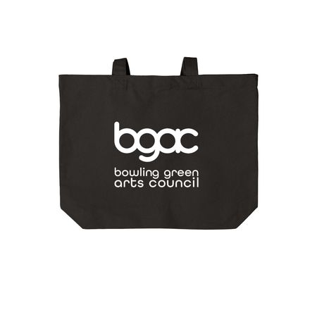 BGAC Tote Bags, a Deep Black Cotton Canvas Tote Bag