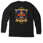 KSA Richmond Logo Tee, a Solid Black Blend Premium Long Sleeve Tee (back-view)