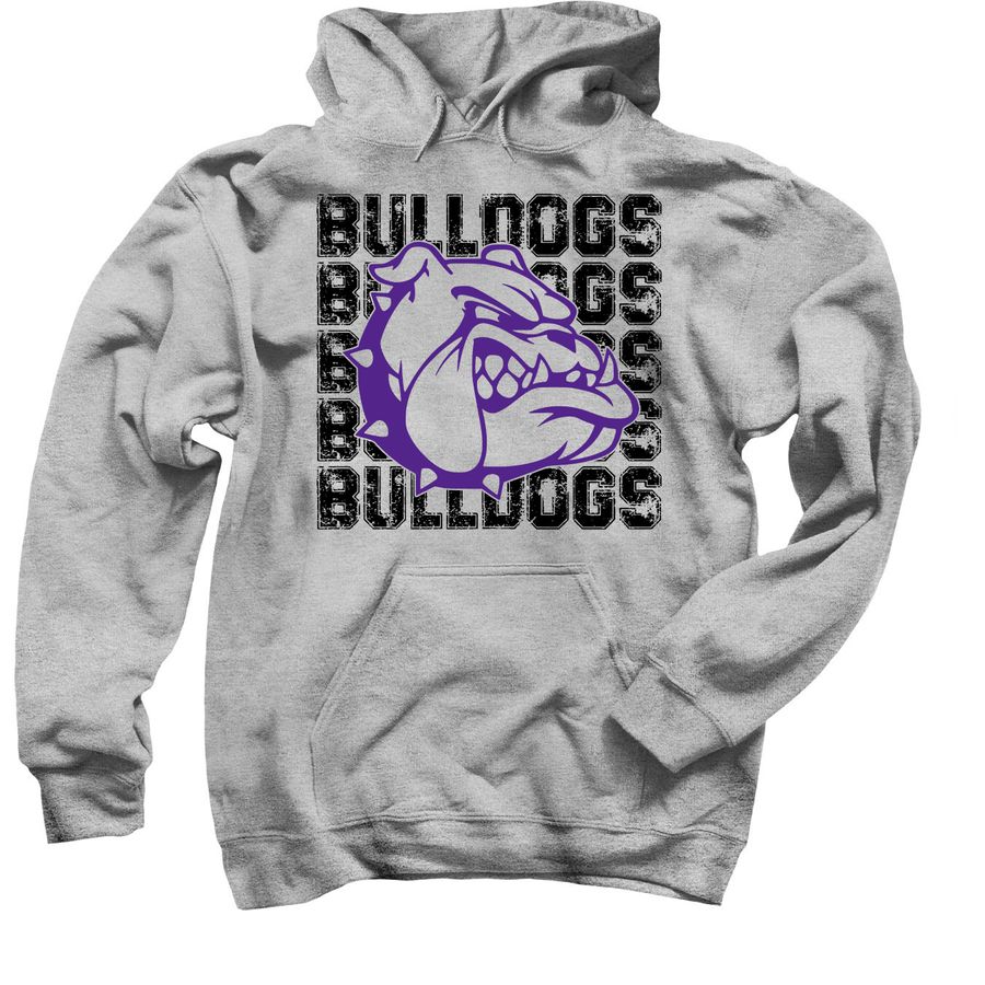 BULLDOGS Purple, a Sport Grey Pullover Hoodie