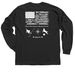 K9 Search & Rescue Flag Shirt, a Black Classic Long Sleeve Tee (back-view)