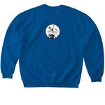 Laugh at Fascists: Minimalist Shirt!, a Royal Softstyle Crewneck Sweatshirt (back-view)