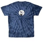 Laugh at Fascists: Minimalist Shirt!, a Navy Classic Tie Dye Tee (back-view)