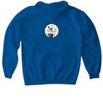 Laugh at Fascists: Minimalist Shirt!, a Royal Gildan Softstyle Pullover Hoodie (back-view)